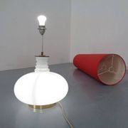 Floor lamp with illuminated glass stand from Doria Leuchten, 1960s.