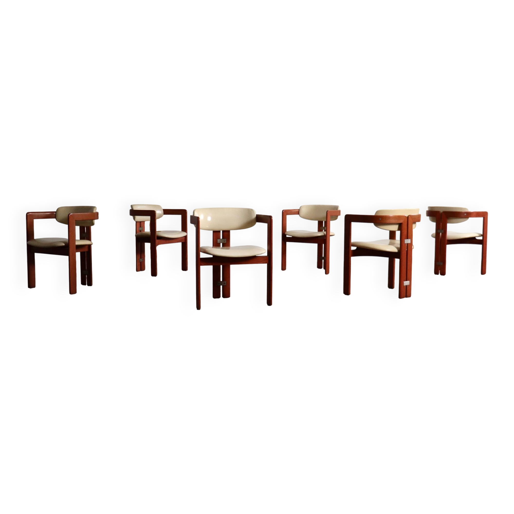 Ensemble de 6 chaises Augusto Savini Pamplona pour Pozzi, Italie 1965