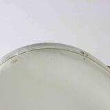 Postmodern dining chairs in steel and white leather, Belgium 1980s