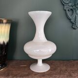 Large white opaline vase