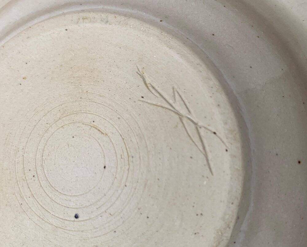 Mid-Century Studio Pottery Plate Bowl from Wallakra, Sweden, 1960s