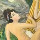 Painting on Art Deco isorel "Les Baigneuses"