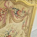 Écran de cheminée pare feux d'époque Louis XVI 18éme en bois dorée