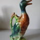 Old pitcher large duck Saint Clément ceramic slurry beautiful colors 33 cm n° 1