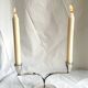 Bougeoir double en argent massif de style Art Déco danois