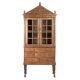 Large glass cabinet with 8 wooden drawers