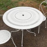 White wrought iron garden furniture - 3 pieces
