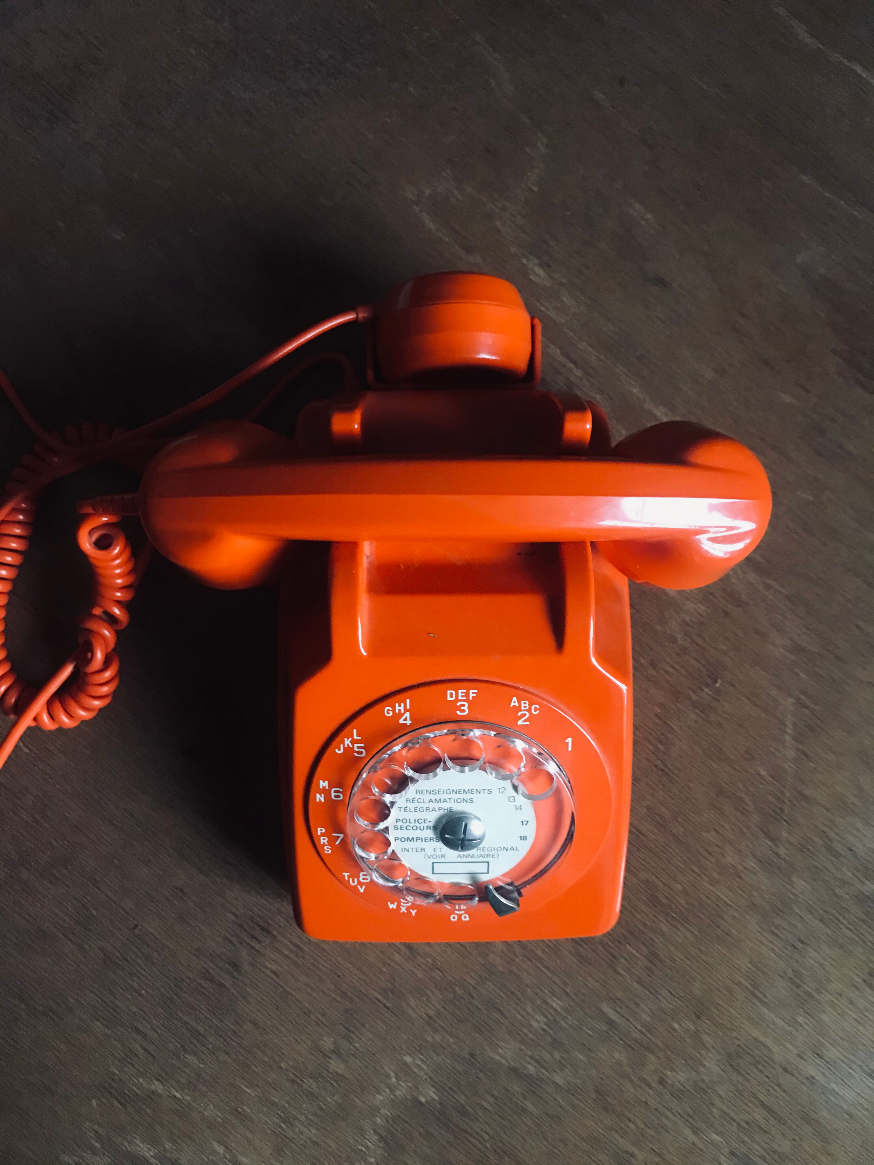 Vintage Socotel orange dial phone with fit fit for box