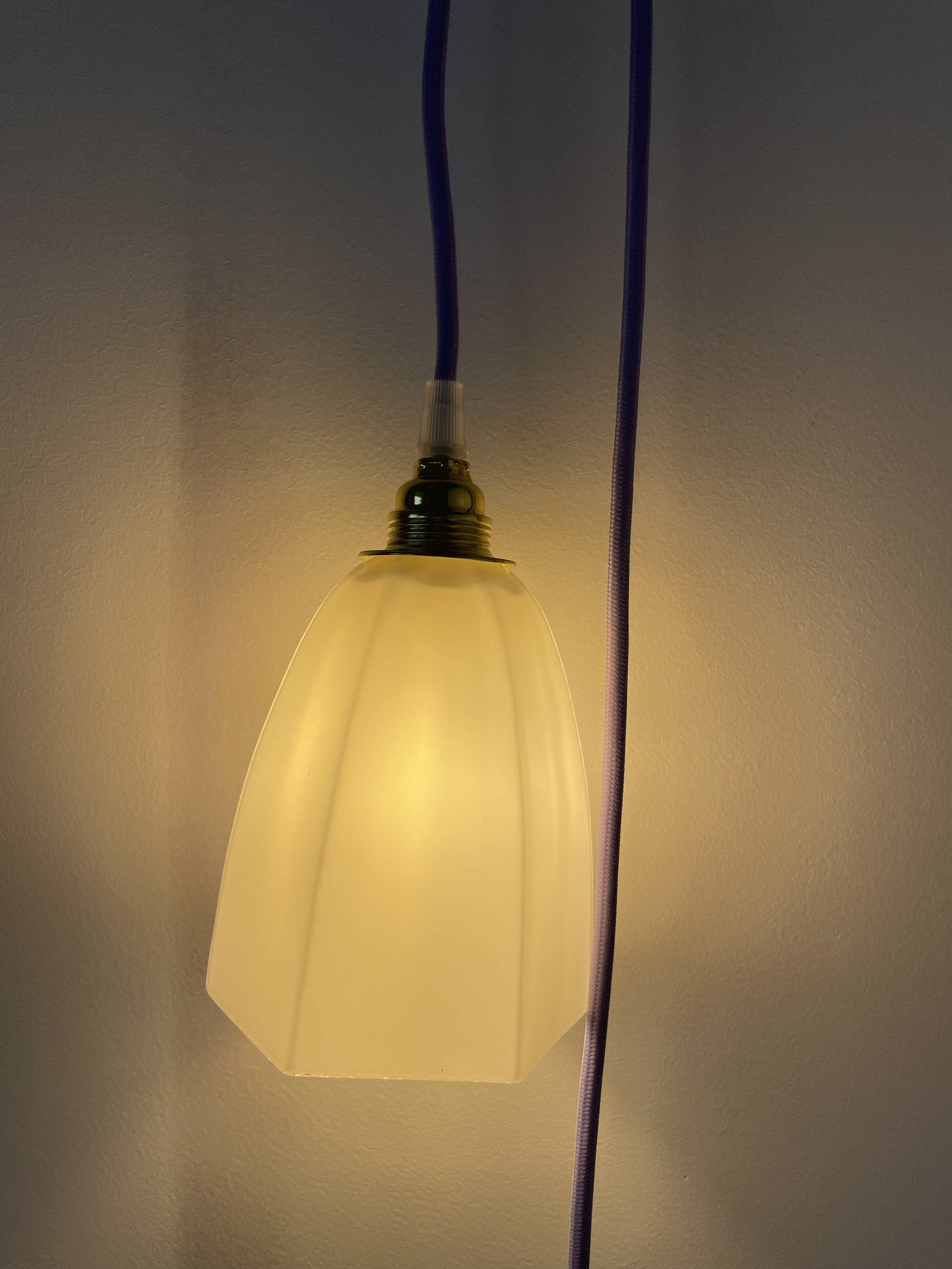 Vintage opaline lamp