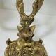 Pair of candle holders / golden brass / vintage / candelabra