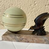 Vintage bird art deco lamp