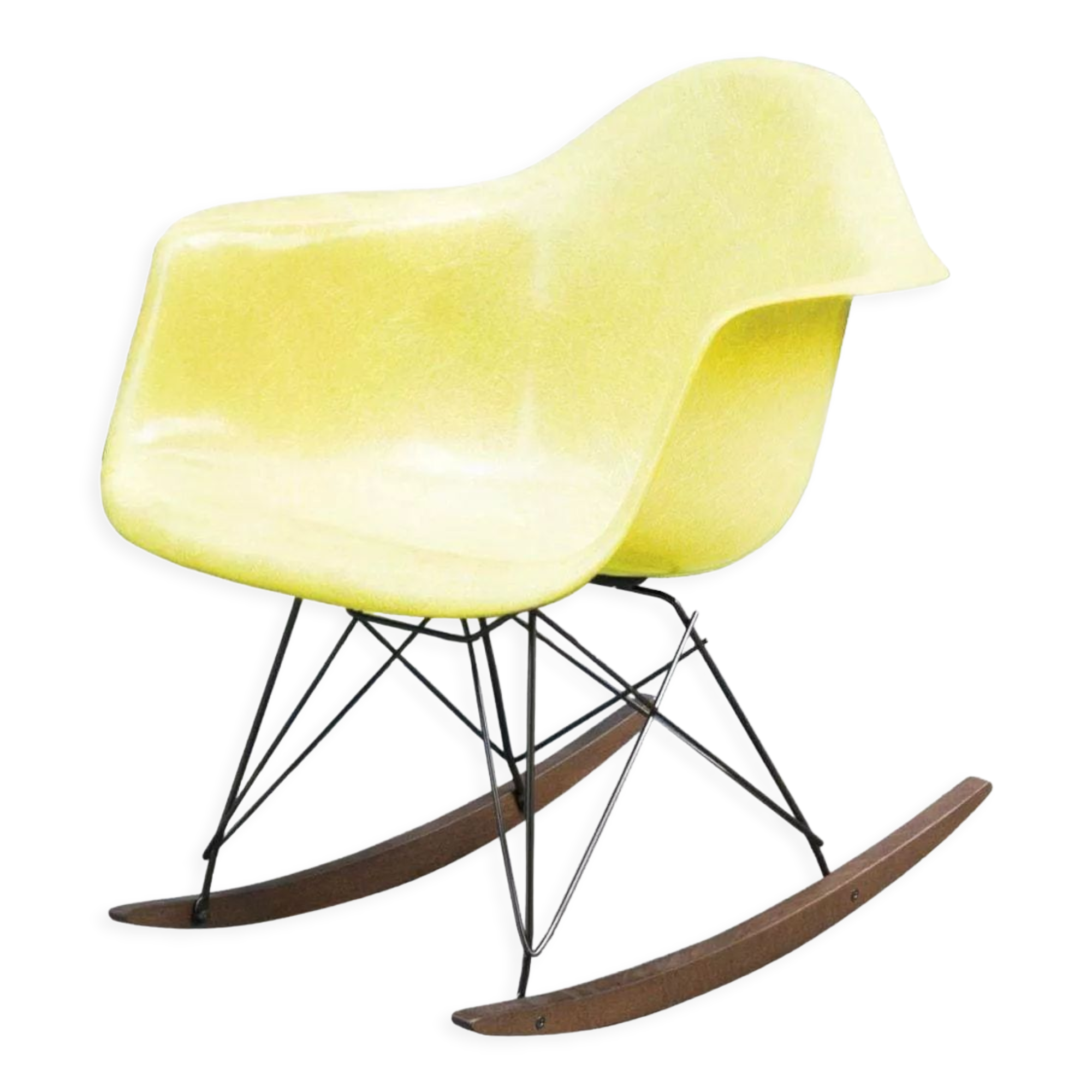 Rocking chair Lemon Yellow by Charles & Ray Eames - Herman Miller-1970