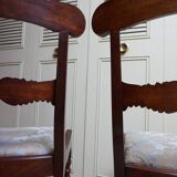 Pair of English Mahogany Sheraton Side Chairs, 1830s