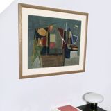 Abstract painting by Claude Allioti