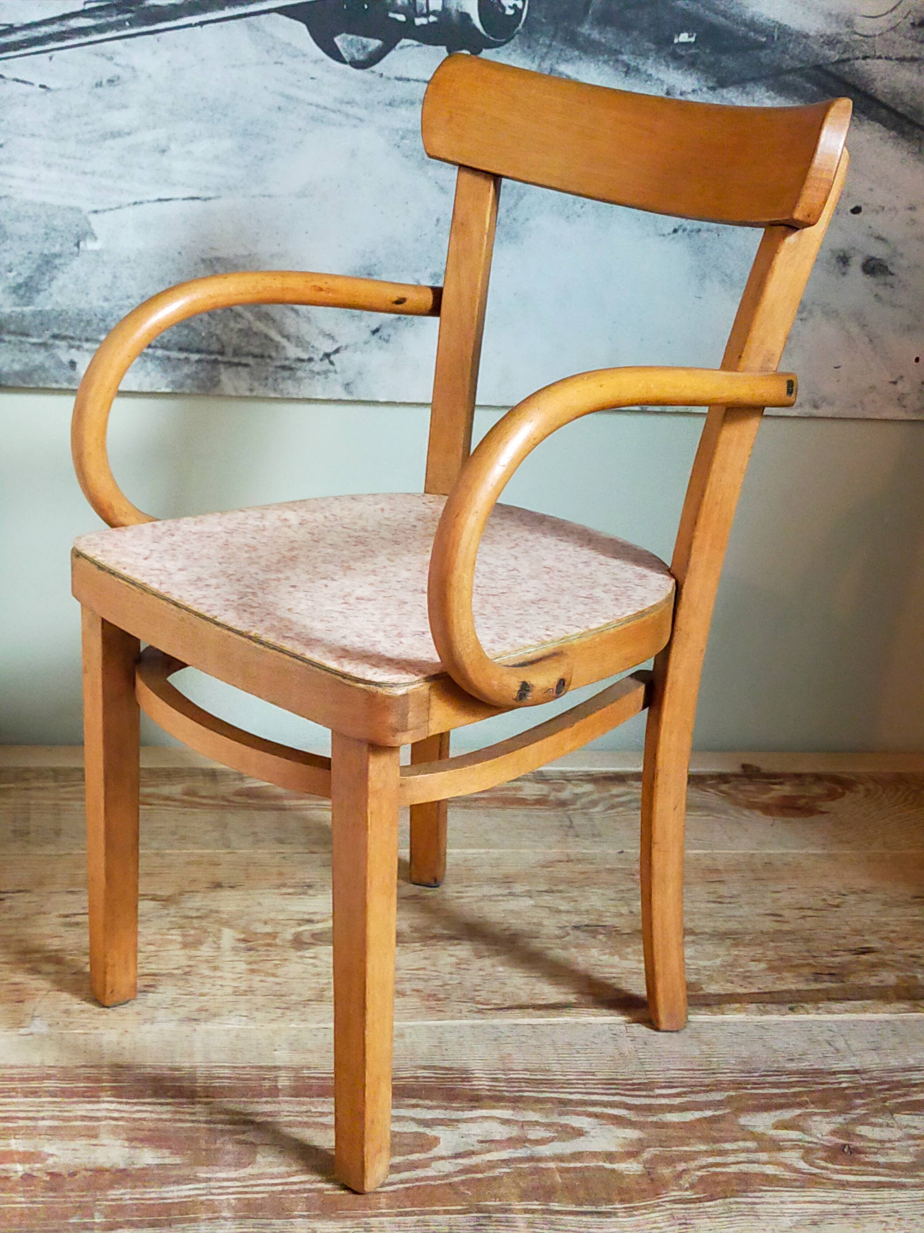Children's armchair in old bent wood