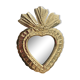 Brass heart mirror type ex-voto kalbi