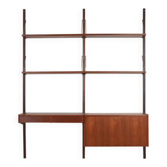 Teak system bookcase PS System, Danish design, 1960s, designer: Preben Sore