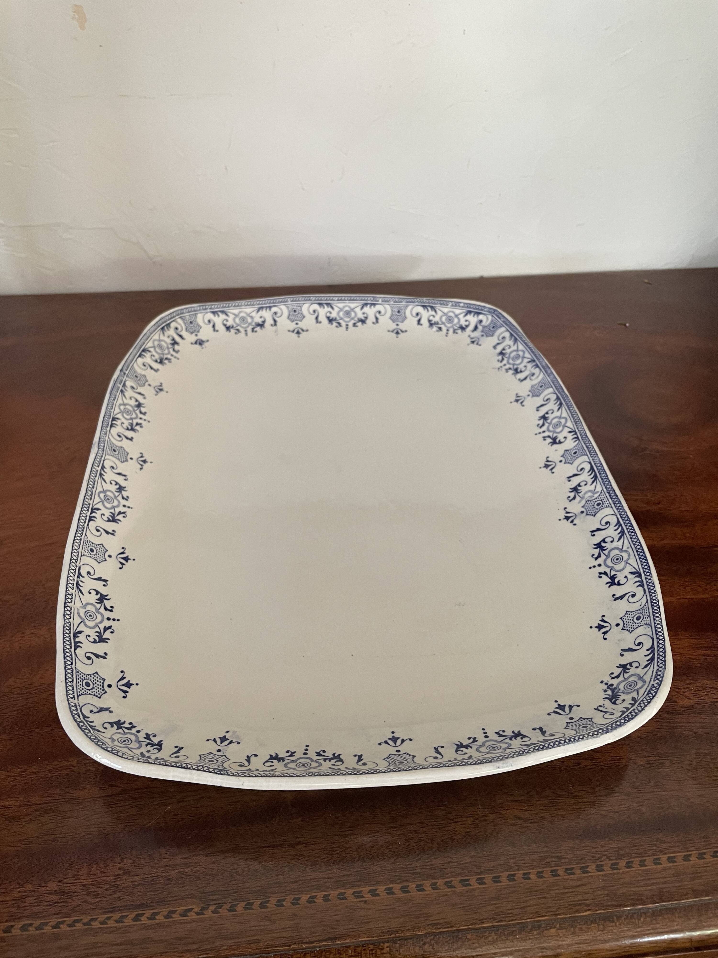 Old serving dish Creil and Montereau 36x28