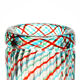 Ribbed Murano glass vase with half filigree decoration