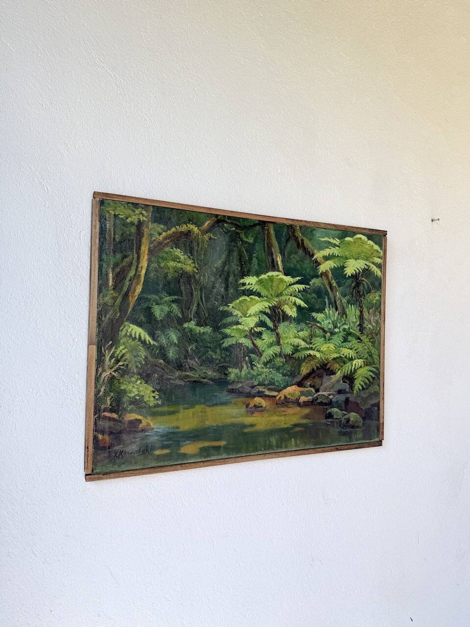 Oil painting "jungle" forest landscape