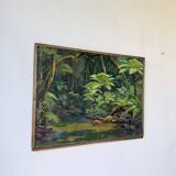 Oil painting "jungle" forest landscape