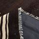 Dark Brown Beige Aesthetic Vintage Rug, 135x165Cm