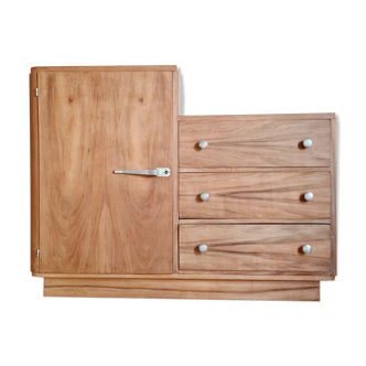 Asymmetrical art deco chest of drawers
