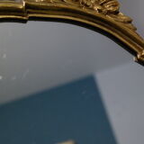 Louis XV style gold rock mirror