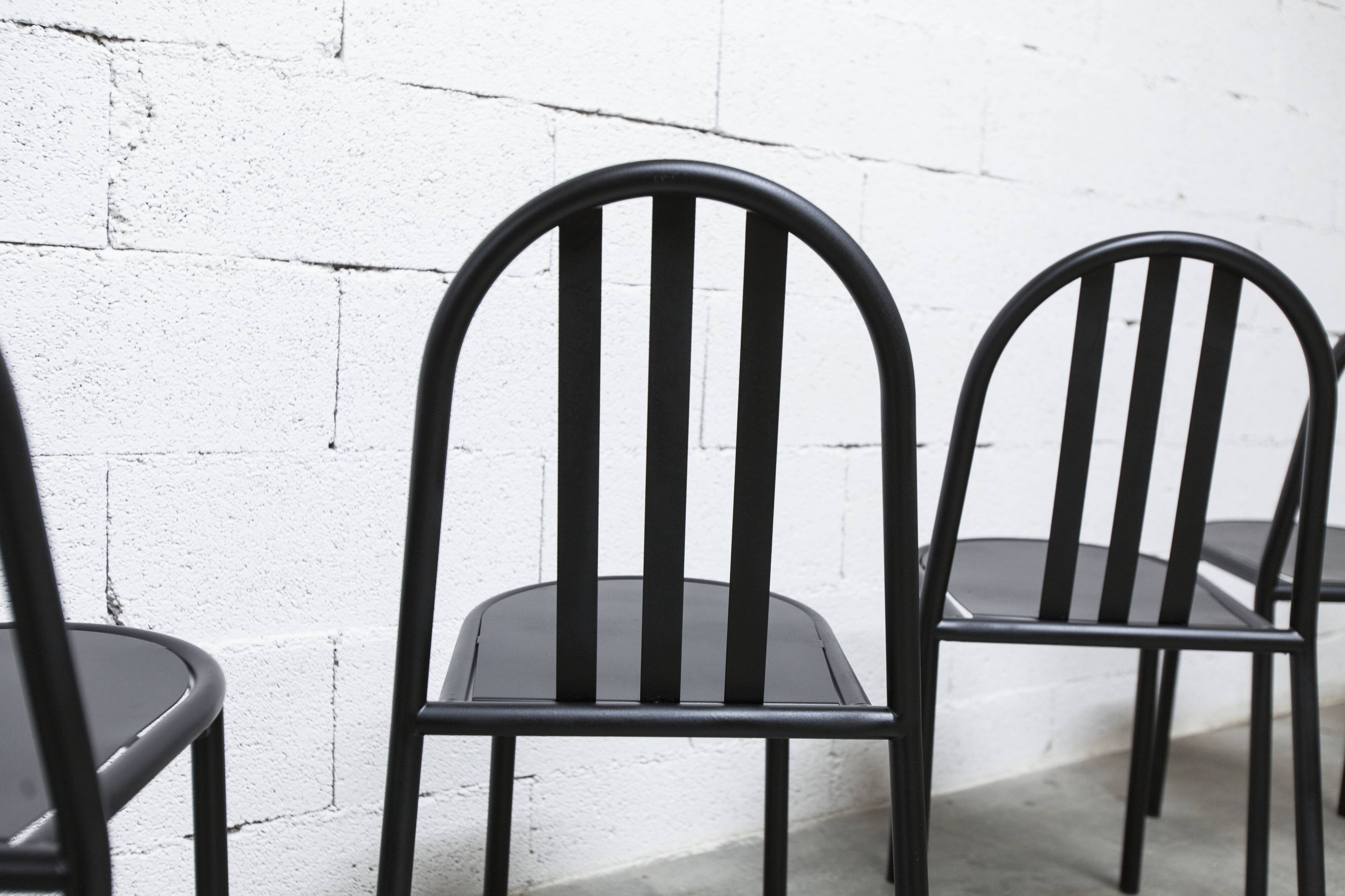 Set of 6 "202" model chairs by Robert Mallet Stevens 1980