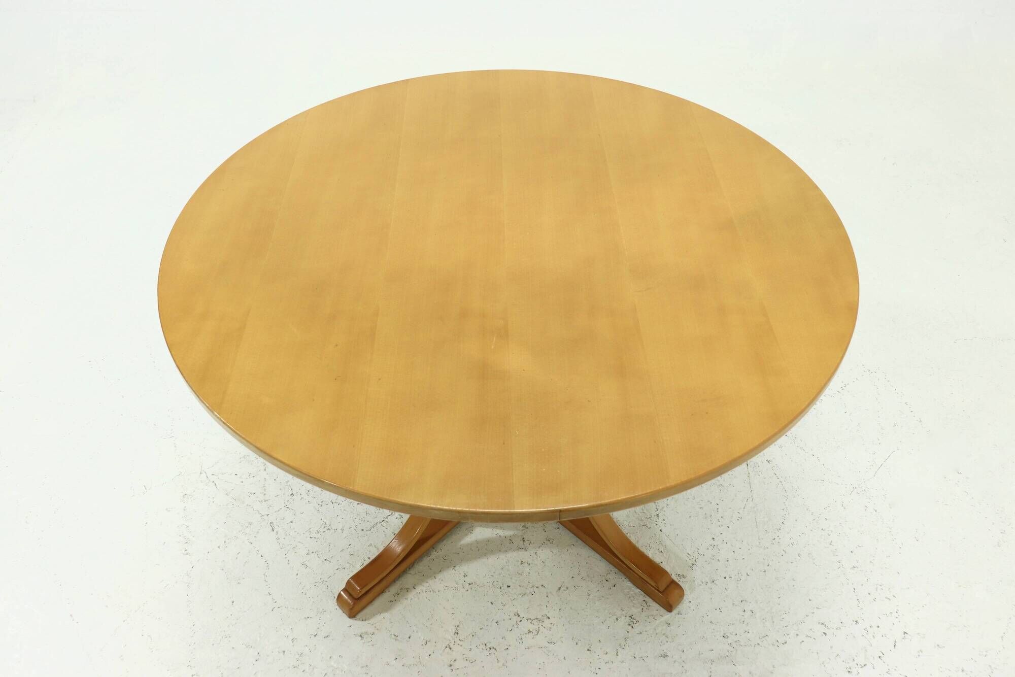Architectural Bentwood Round Dining Table 1980s