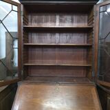 Mahogany secretary with display cabinet