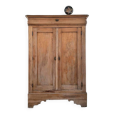 Large vintage linen cabinet, old Parisian buffet furniture, wardrobe