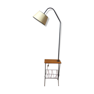 Floor lamp , scoubidou, and black painted metal