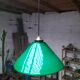 Pendant light green opaline cone