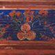 Antique hand-painted chest with floral motifs (1907) #100
