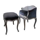 Fauteuil cabriolet et son repose pied