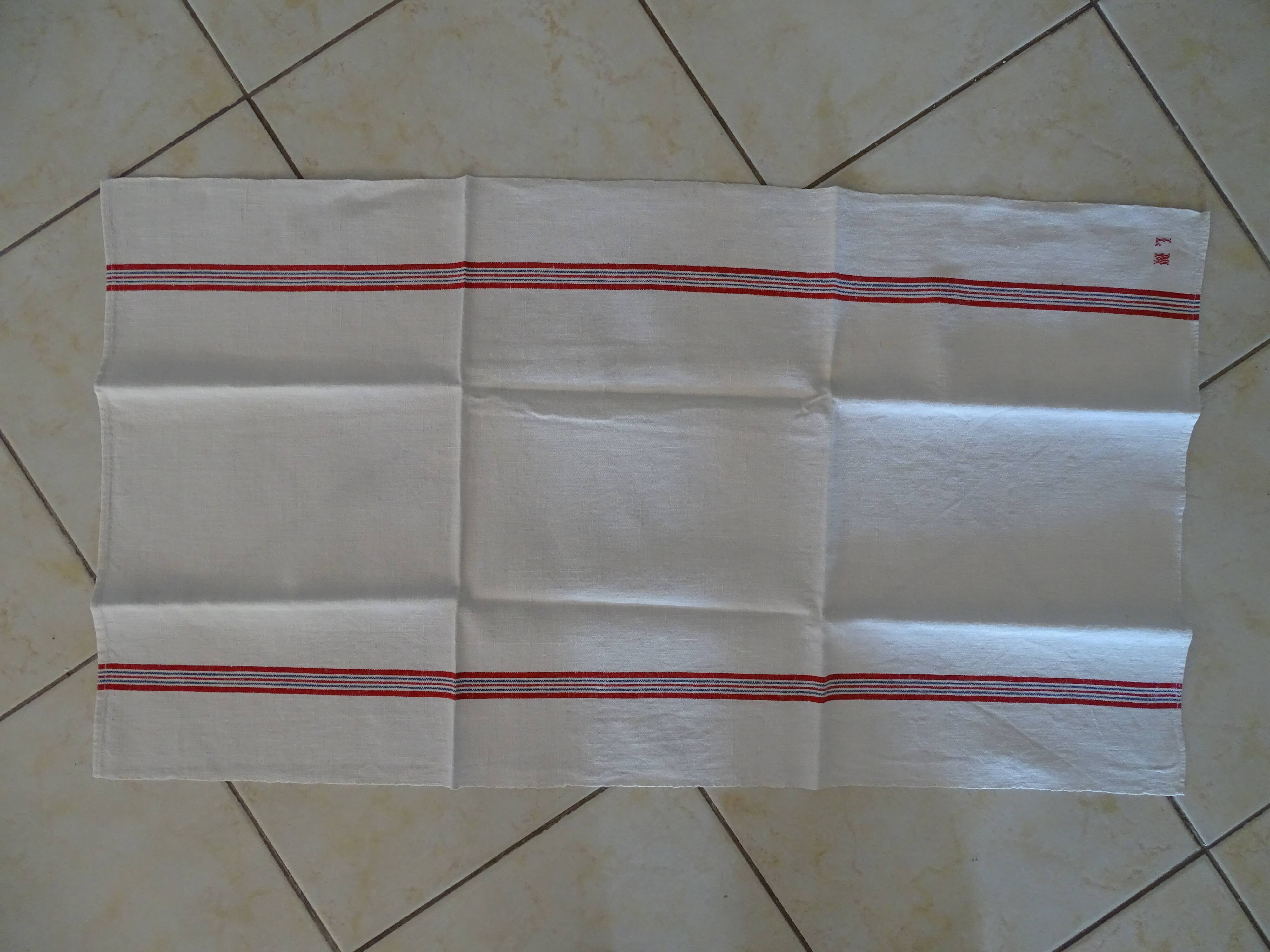 Lot 3 large old monogrammed LM towels