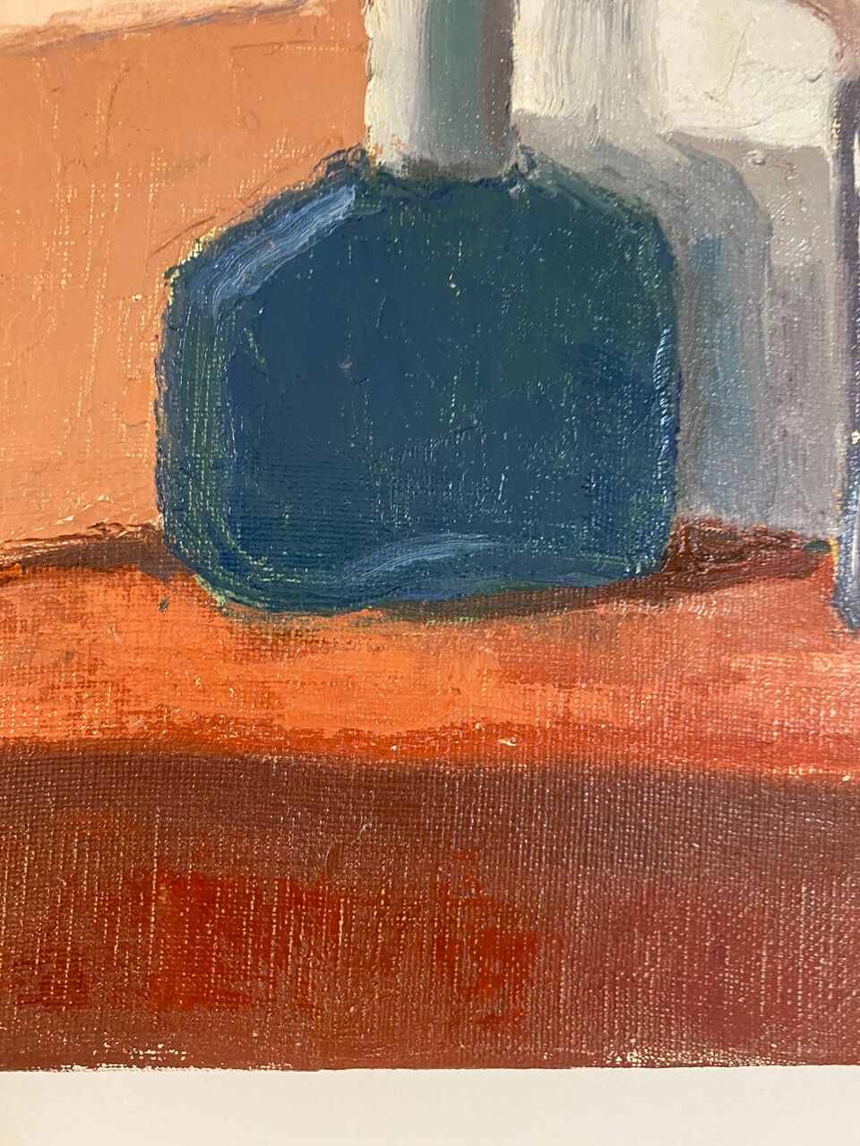 Old painting, still life with bottles, signed Milliquet (1896-1982)