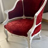 Old fully restored shepherdess armchair
