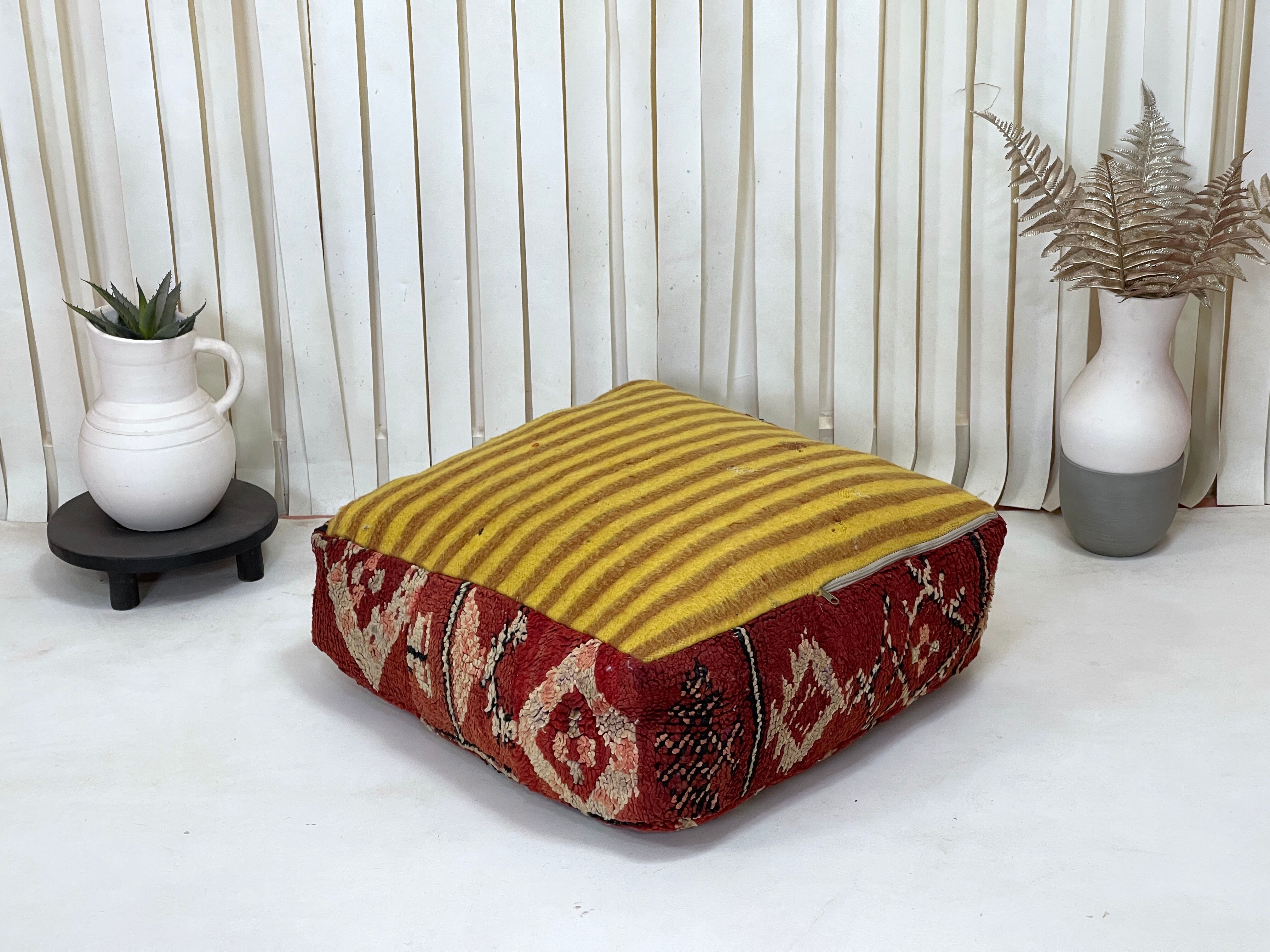 Moroccan kilim pouf