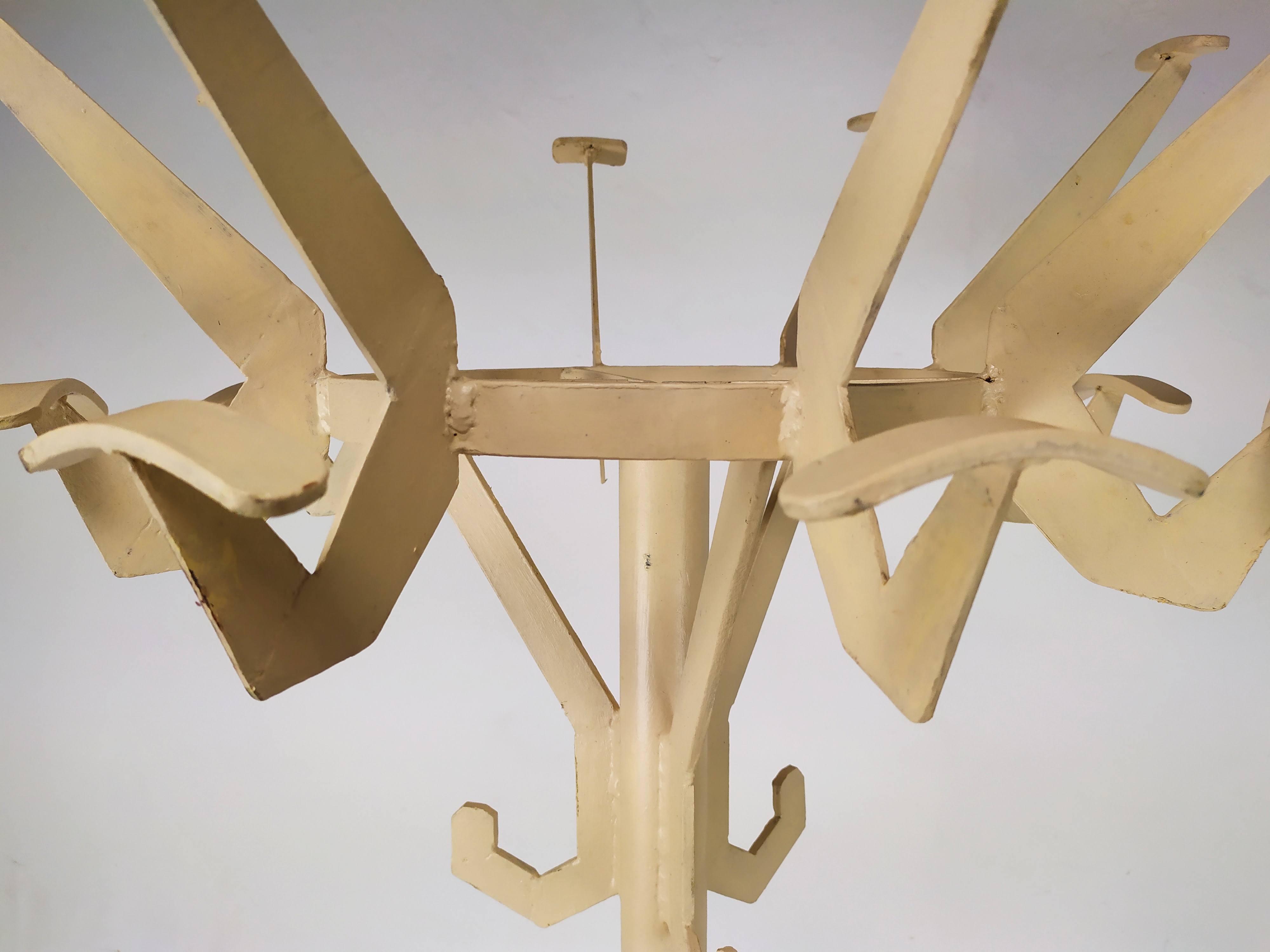 Industrial parrot coat rack