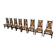 8 rustic oak chairs combining modern lines and Breton craftsmanship by a student of Joseph Savina 1950s