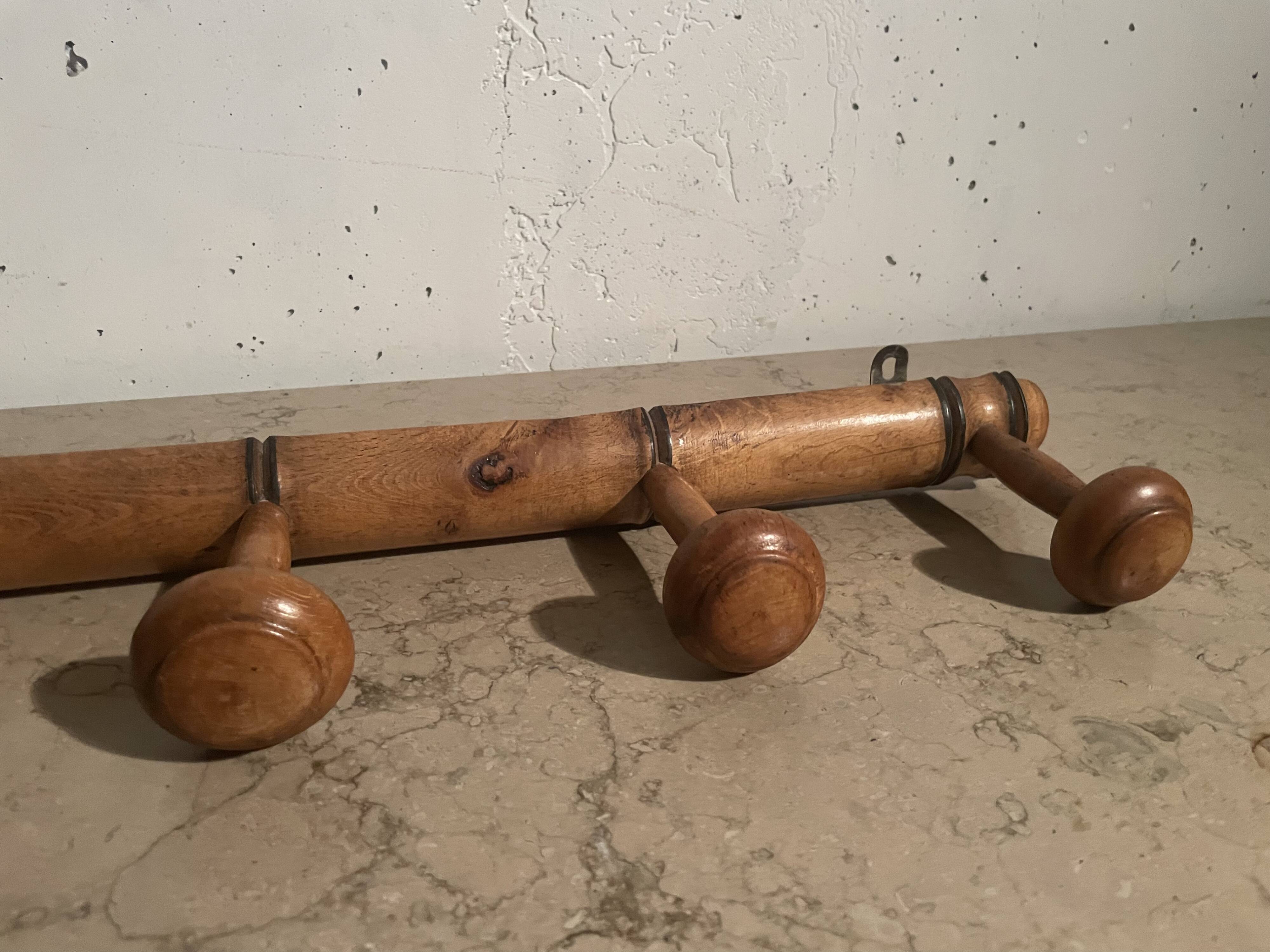 1960s faux bamboo coat hook