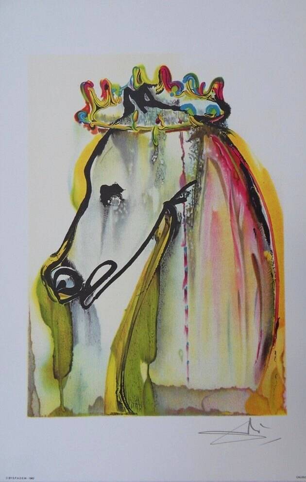 Salvador DALI: The Horses, Caligula, 1983, Original signed lithograph