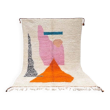 Berber rug in pure wool, colored, size 150 x 250 cm