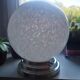 Ceiling light globe ball lampshade white opaline Clichy speckled