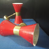 Italian red wall lights