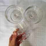 Ensemble de 3 tasses à dessert vintage en verre