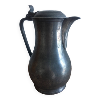 Pewter baluster pitcher by Auguste Joseph Ivoy (1788)