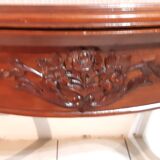 Console, table de jeux style Louis XV fin XIXème en acajou